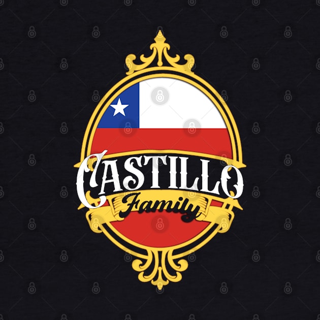 Castillo Family - Chile Flag by Coqui Tees